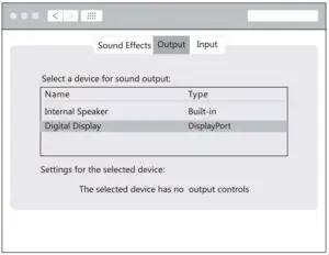 Fig 22 Sound Setting for Mac