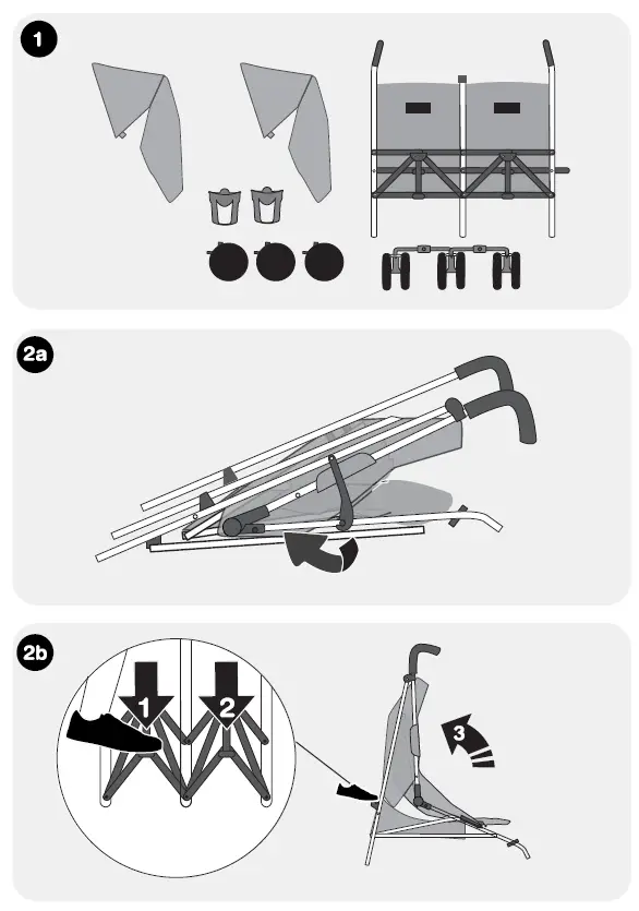 My -Babiie- MB11 -Twin -Stroller -1