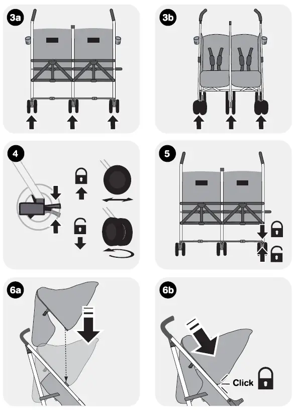 My -Babiie- MB11 -Twin -Stroller -2