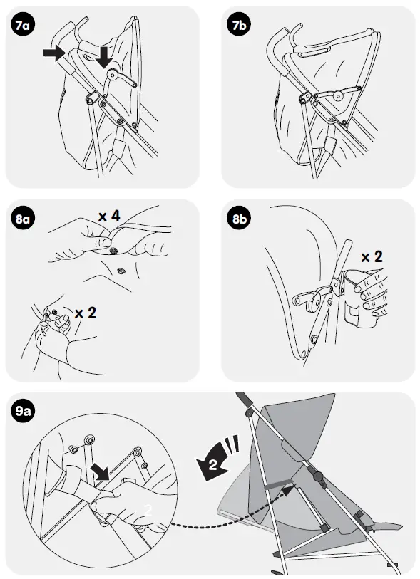 My -Babiie- MB11 -Twin -Stroller -3