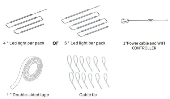 Shenzhen Houyi Energy Saving Tech HY20-AM001 LED Light Bar - QR code - Packing List
