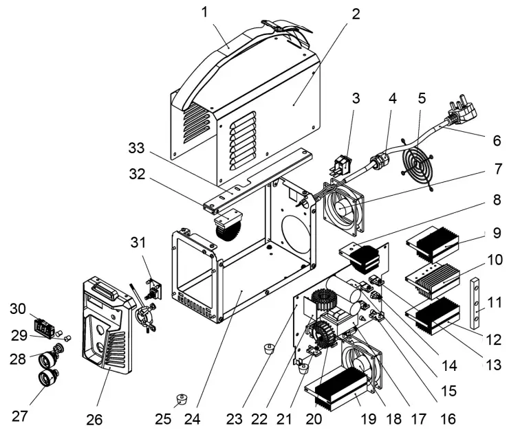 EXPLODED DIAGRAM & PARTS LIST AT135
