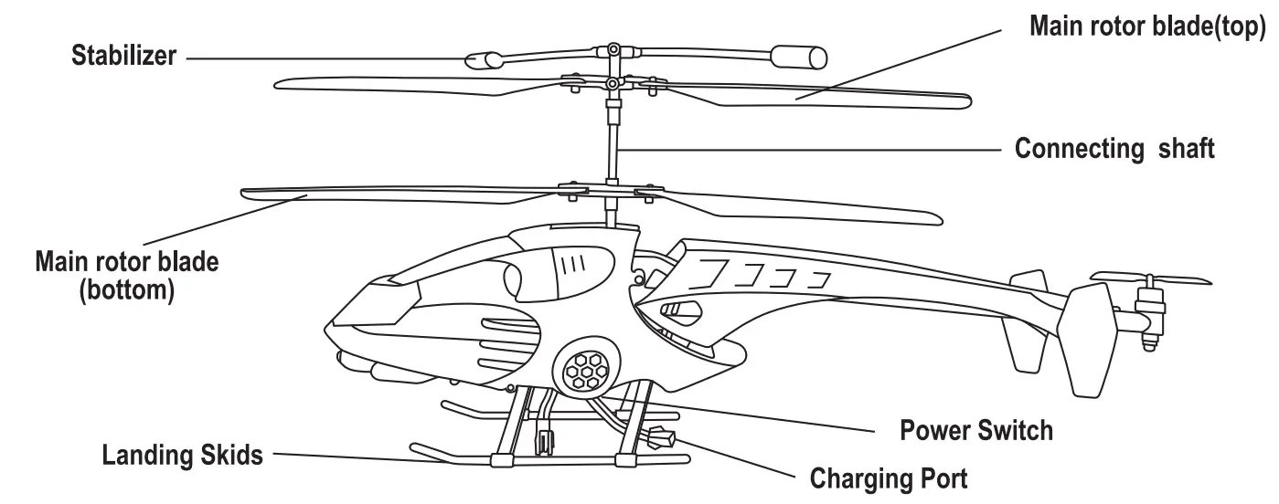 JM Raptor S39 2.4Hz Radio Control Raptor Helicopter - Fig 1