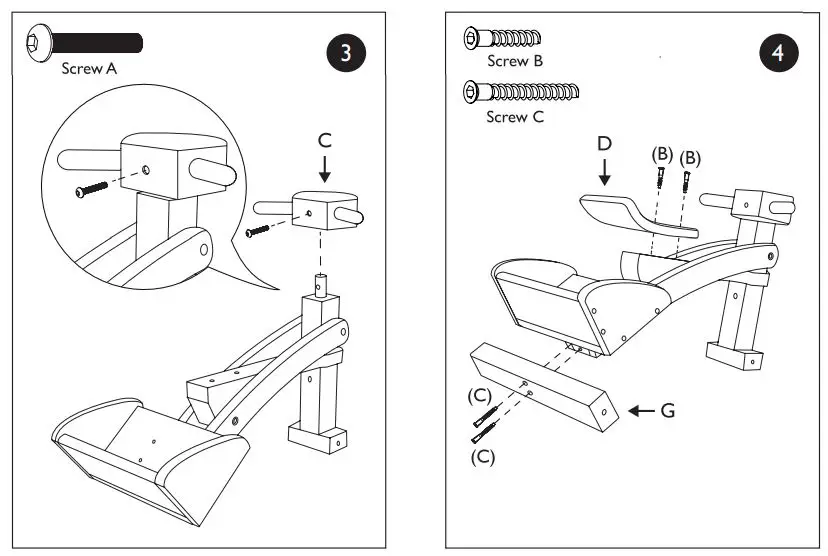 JOHN LEWIS Wooden Trike Instruction Manual - Assembly 3,4