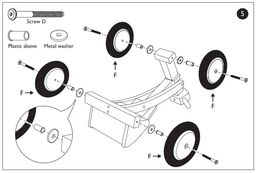 JOHN LEWIS Wooden Trike Instruction Manual - Assembly 5