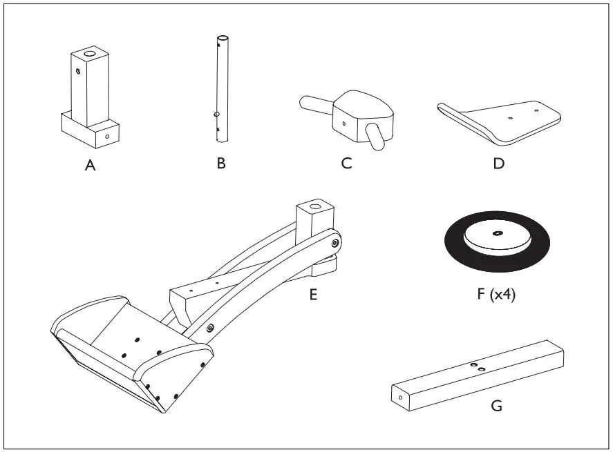 JOHN LEWIS Wooden Trike Instruction Manual - Parts list