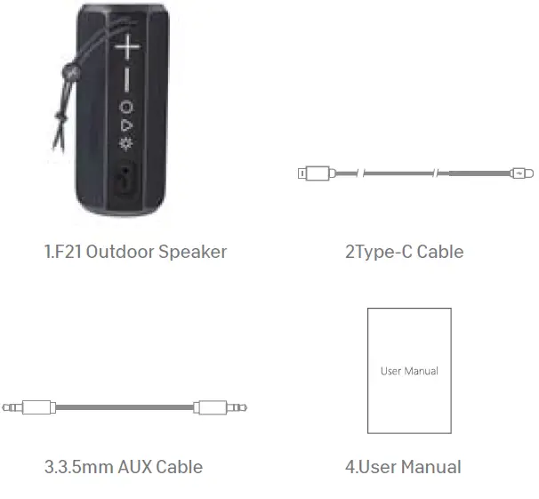 LENRUE F21 Portable Wireless Outdoor Speaker fig 1