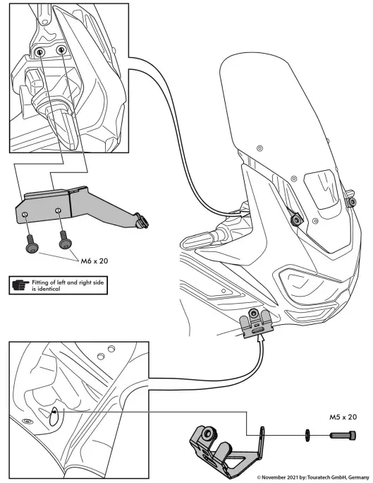 TOURATECH-CRF1100L-Headlight-Bracket-Headlights-Protector-FIG-2