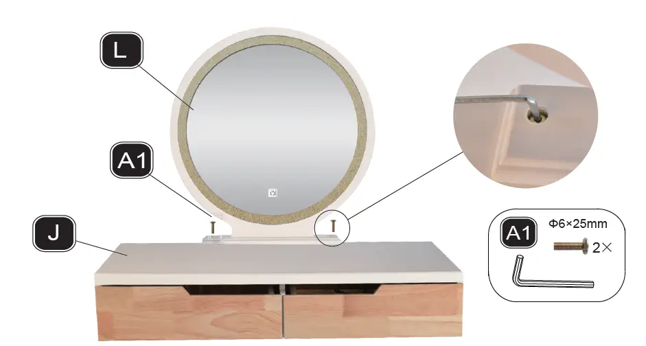 ManoMano HW1083 Vanity Table 3