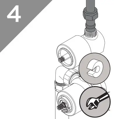 BRISTAN N2 SHCVO C D8 Recessed Thermostatic Dual Control Shower Valve - Installation 4