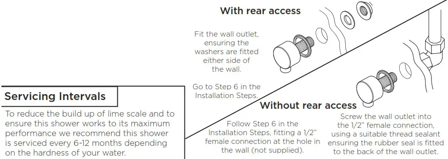BRISTAN N2 SHCVO C D8 Recessed Thermostatic Dual Control Shower Valve - Operation 2