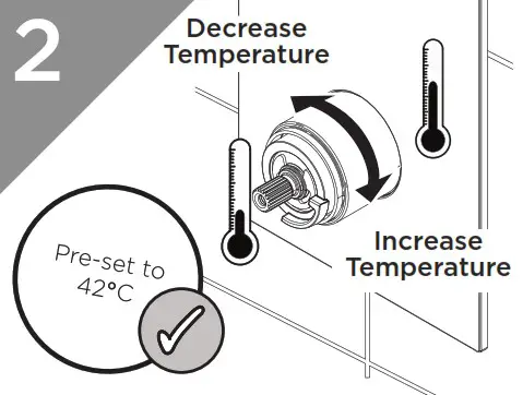 BRISTAN N2 SHCVO C D8 Recessed Thermostatic Dual Control Shower Valve - Temperature Adjustment 2