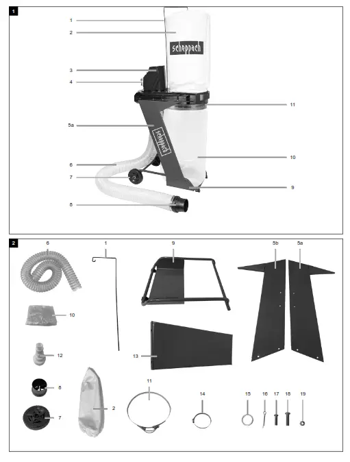 scheppach DC500 Extraction System - FIG