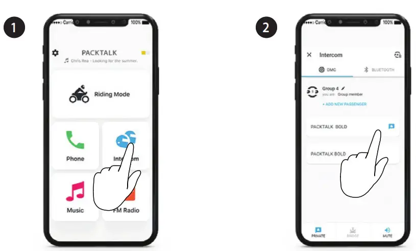 cardo PackTalk Edge Off Road Vehicle Wireless Handsfree Intercom - DMC Intercom 4