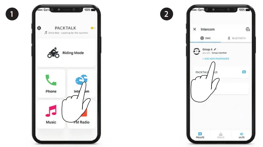 cardo PackTalk Edge Off Road Vehicle Wireless Handsfree Intercom - DMC Intercom 6
