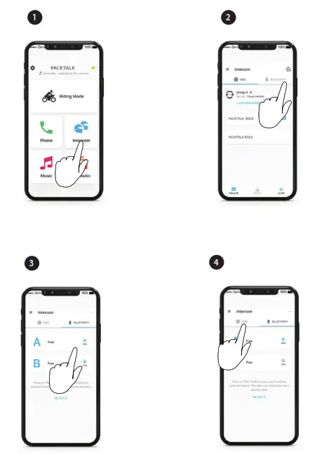 cardo PackTalk Edge Off Road Vehicle Wireless Handsfree Intercom - Music Sharing 1