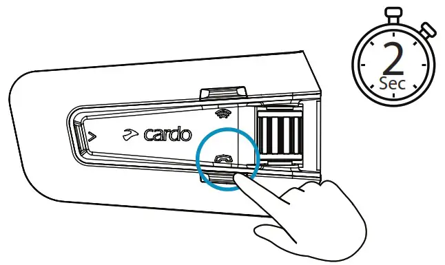 cardo PackTalk Edge Off Road Vehicle Wireless Handsfree Intercom - Phone Call 4