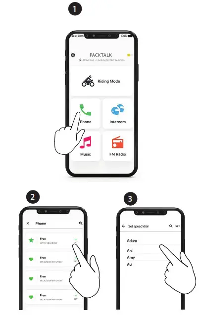 cardo PackTalk Edge Off Road Vehicle Wireless Handsfree Intercom - Phone Call 5