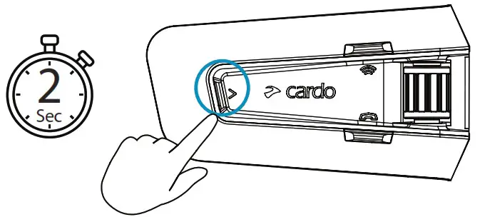 cardo PackTalk Edge Off Road Vehicle Wireless Handsfree Intercom - Switch Source 1