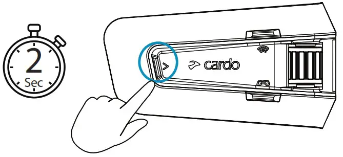 cardo PackTalk Edge Off Road Vehicle Wireless Handsfree Intercom - Switch Source 2