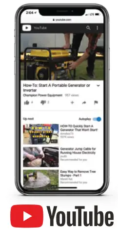 CHAMPION 4500W Dual Fuel Open - YouTube channel