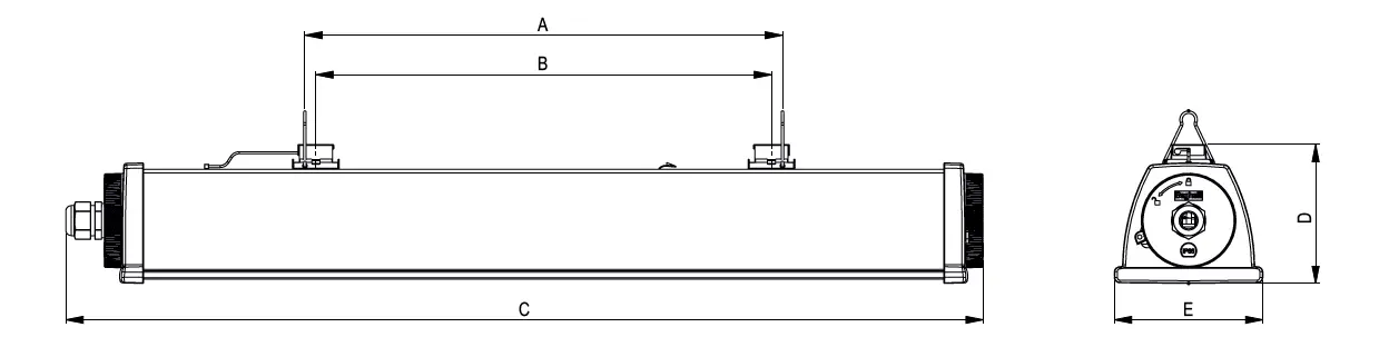 Beghelli Steel ECO Adjustable LED 1