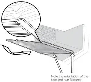 Fitting the oven shelves