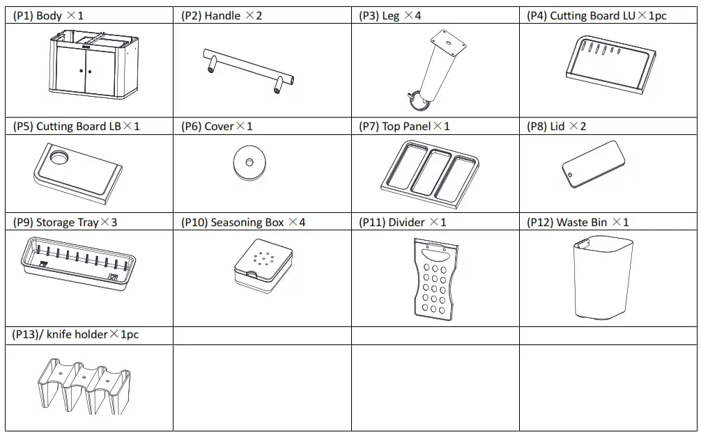 everdure HBPK Mobile Prep Kitchen- Parts