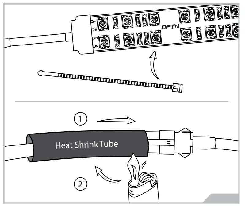 OPT7 LIGHTING AURA Double Row Motorcycle Multi-Color LED Light fig 5