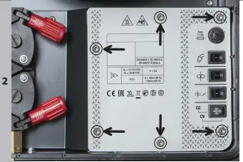 Remove the light grey cover by unscrewing the 6 Torx® screws