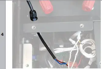 Pass the wiring harness through the hole and lock the cable gland by means of its nut.