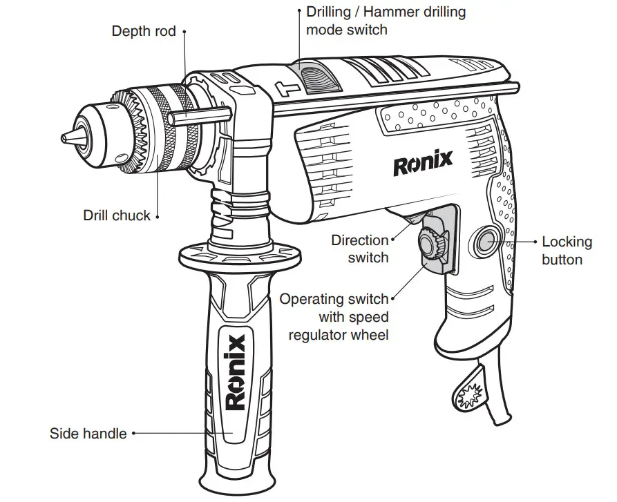 Ronix 2250 Impact Drill 13 mm - Figure 1