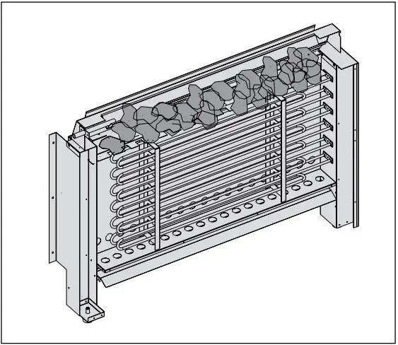 Piling of the sauna stones