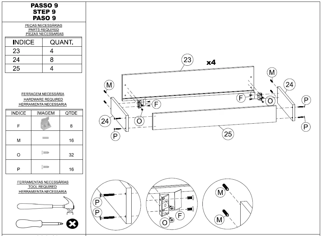Herva PH-1720 6 Door Wardrobe 12