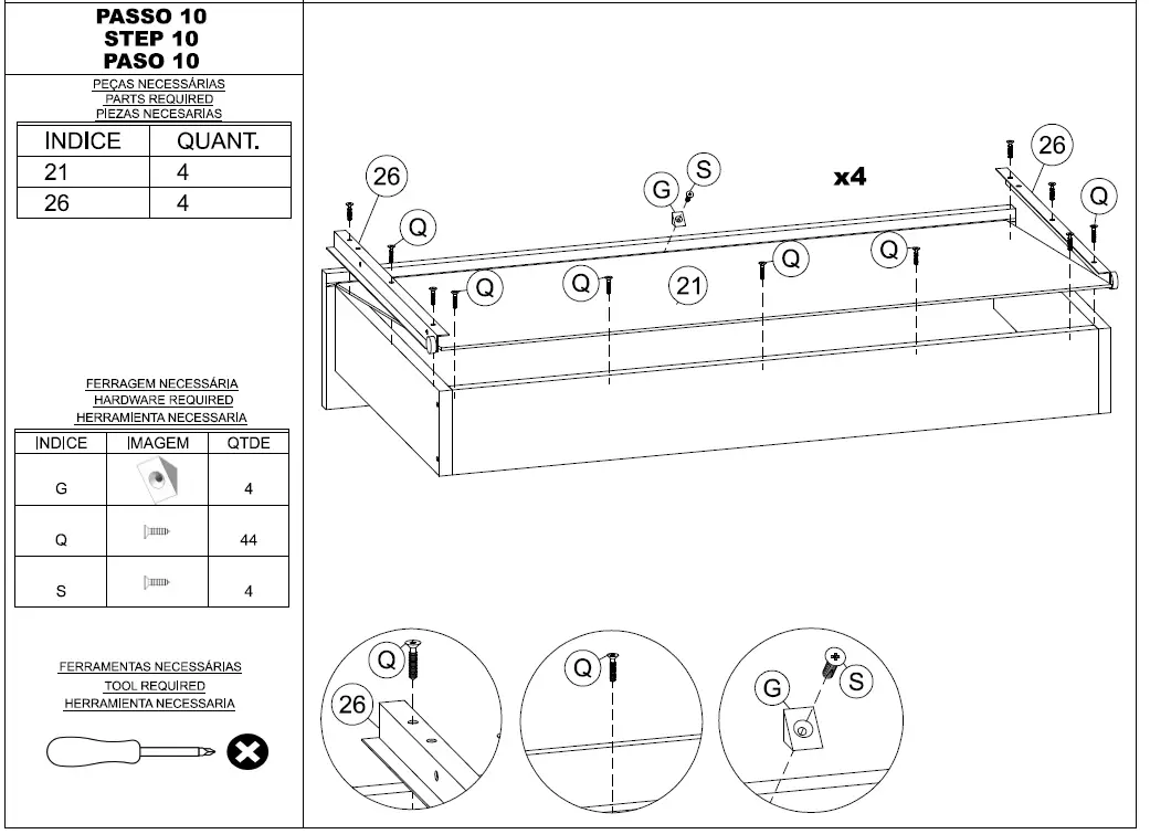 Herva PH-1720 6 Door Wardrobe 13