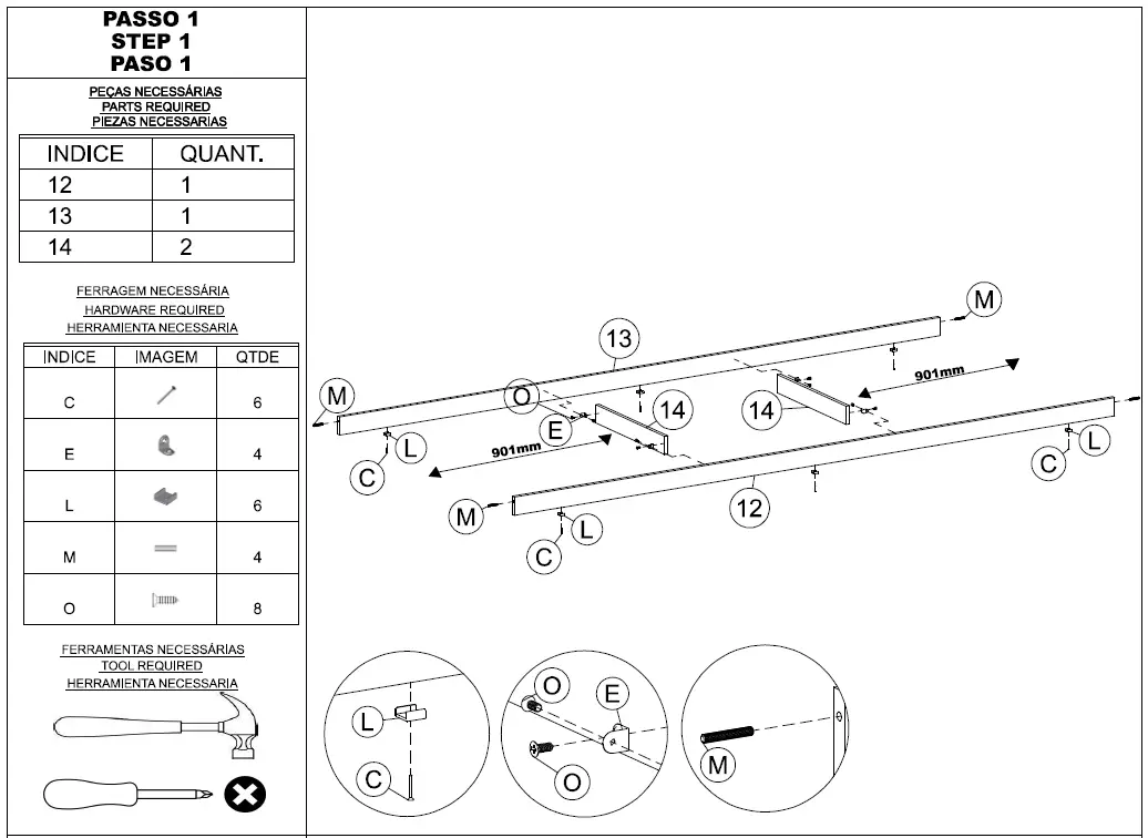 Herva PH-1720 6 Door Wardrobe 4