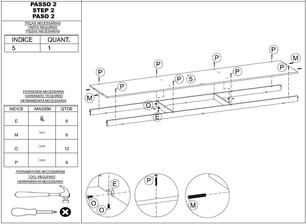 Herva PH-1720 6 Door Wardrobe 5