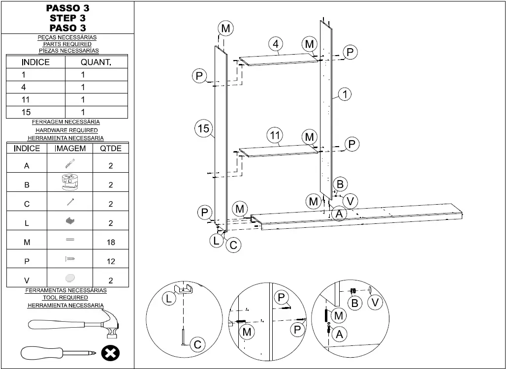 Herva PH-1720 6 Door Wardrobe 6