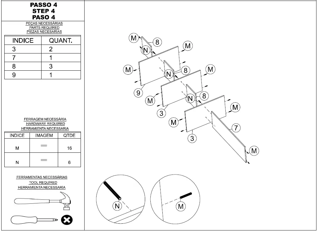 Herva PH-1720 6 Door Wardrobe 7