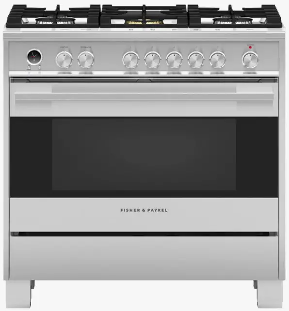 FISHER PAYKEL OR36SDG6X1 36 Inch Dual Fuel Range 5 Burners Self-cleaning