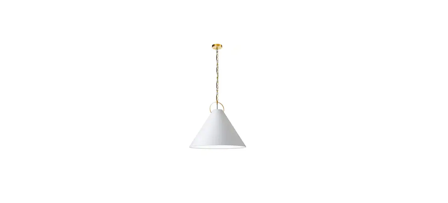 Dainolite Pcn-241p Princeton White Modern-contemporary Cone Pendant Light Installation Guide