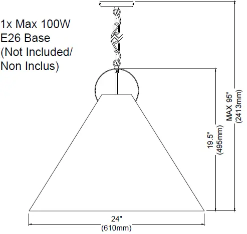 Dainolite-PCN-241P-Princeton-White-Modern-Contemporary-Cone-Pendant-Light-FIG-5