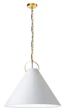 Dainolite-PCN-241P-Princeton-White-Modern-Contemporary-Cone-Pendant-Light-PRODUCT
