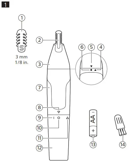 PHILIPS NT1605 NT1715 Norelco Trimmer - overview 1