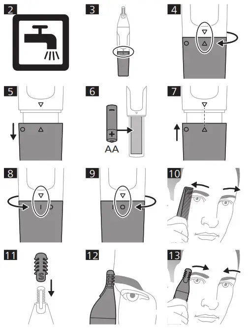 PHILIPS NT1605 NT1715 Norelco Trimmer - overview 2