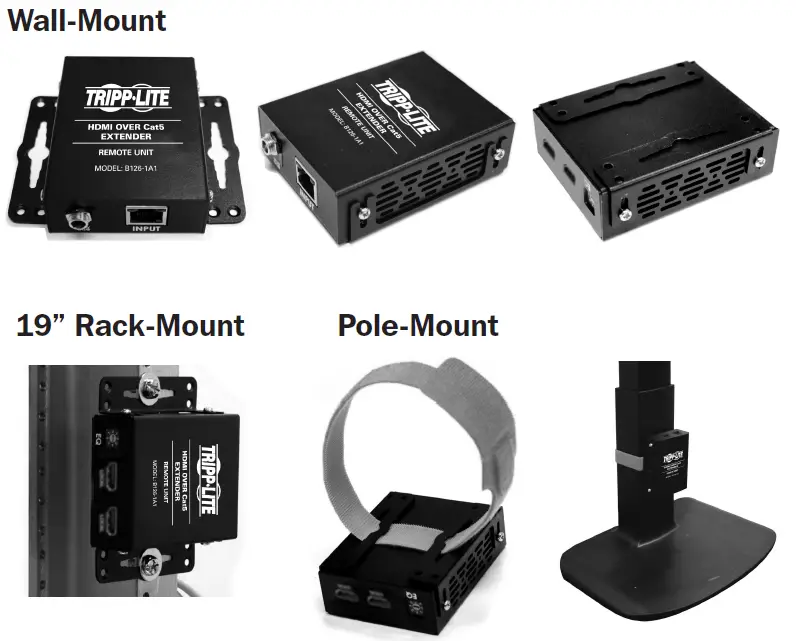 TRIPP-LITE B127A-111-BDTD DisplayPort over-Cat6-4K-Extender-Kits-and-Receiver-with-Repeater-FIG-1