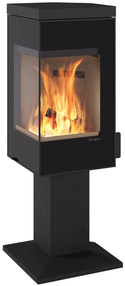 Nordpeis Quadro Basic Wood Burning Stove with Pedestal Base