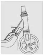 DENVER SCK-5300 MK2 Kids Electric Scooter Instructions - Press the folding lock firmly