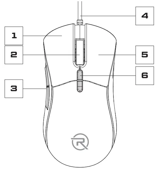 RAPTURE RPT GMD1000Vx Venom Wired Mouse - Feg1
