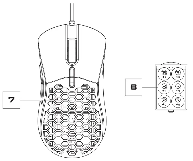 RAPTURE RPT GMD1000Vx Venom Wired Mouse - Feg2